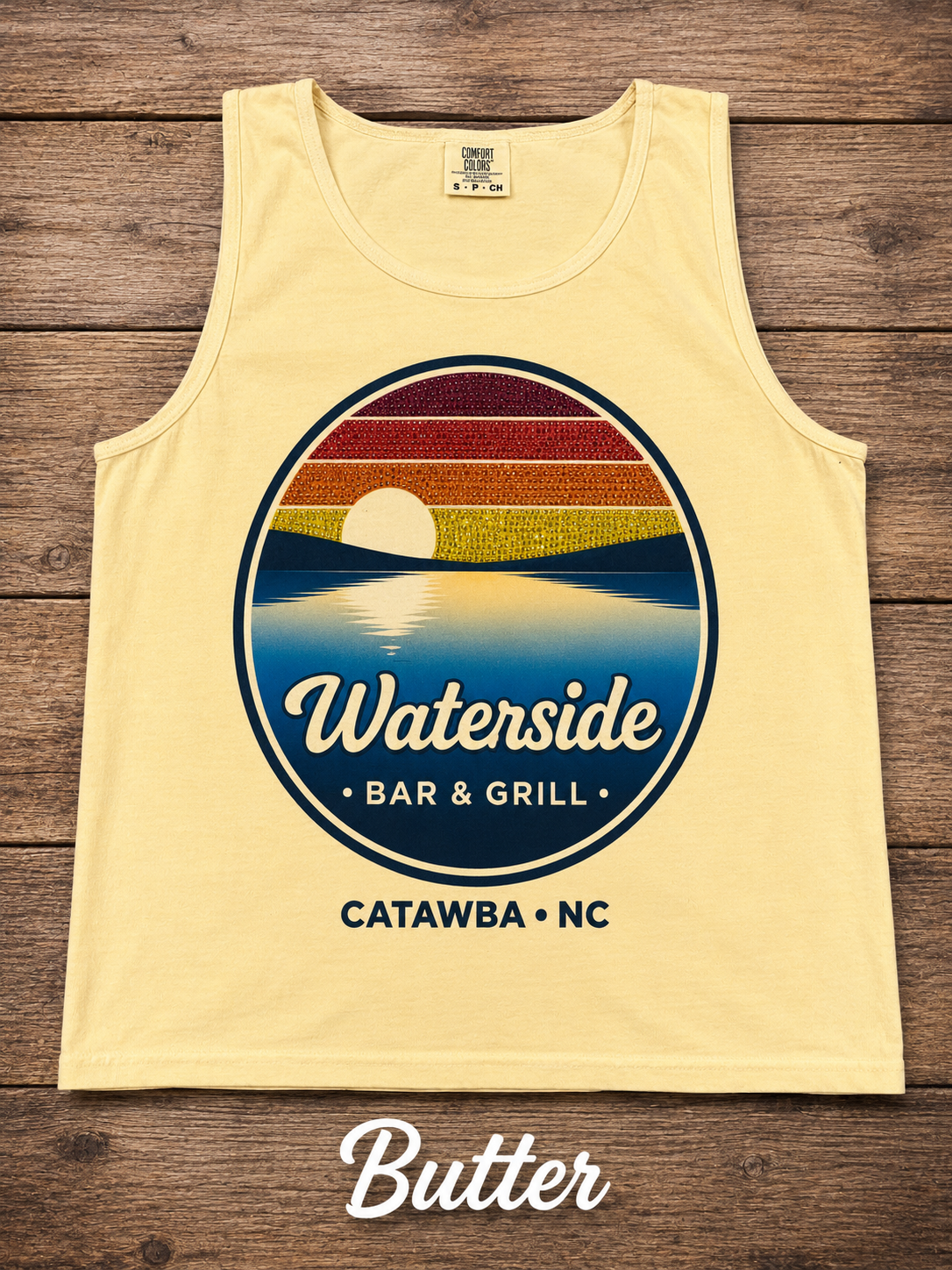 Waterside Bar & Grill Sunset Bling Tank