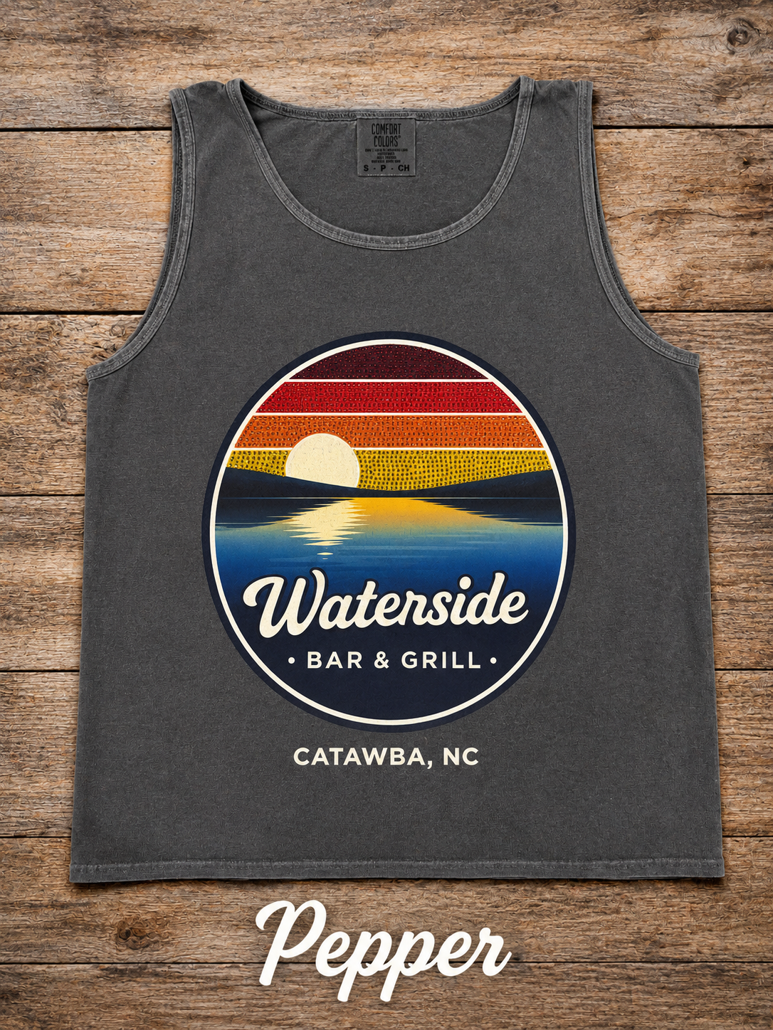 Waterside Bar & Grill Sunset Bling Tank